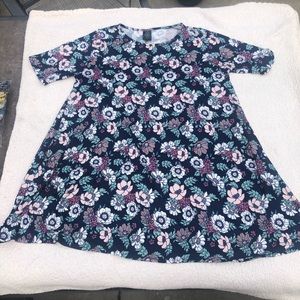 Agnes and Dora Swing Tunic- Navy with floral